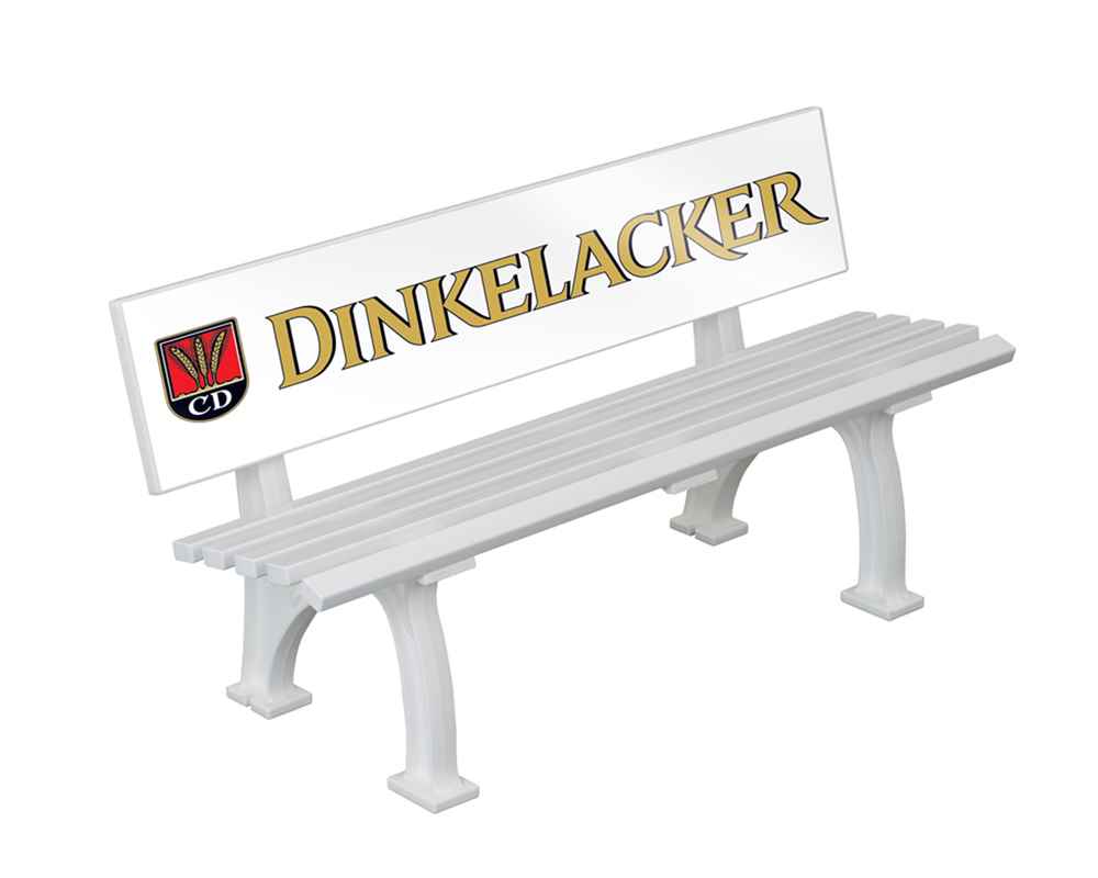 Tennis Court Advertising Benches 1.50 m white