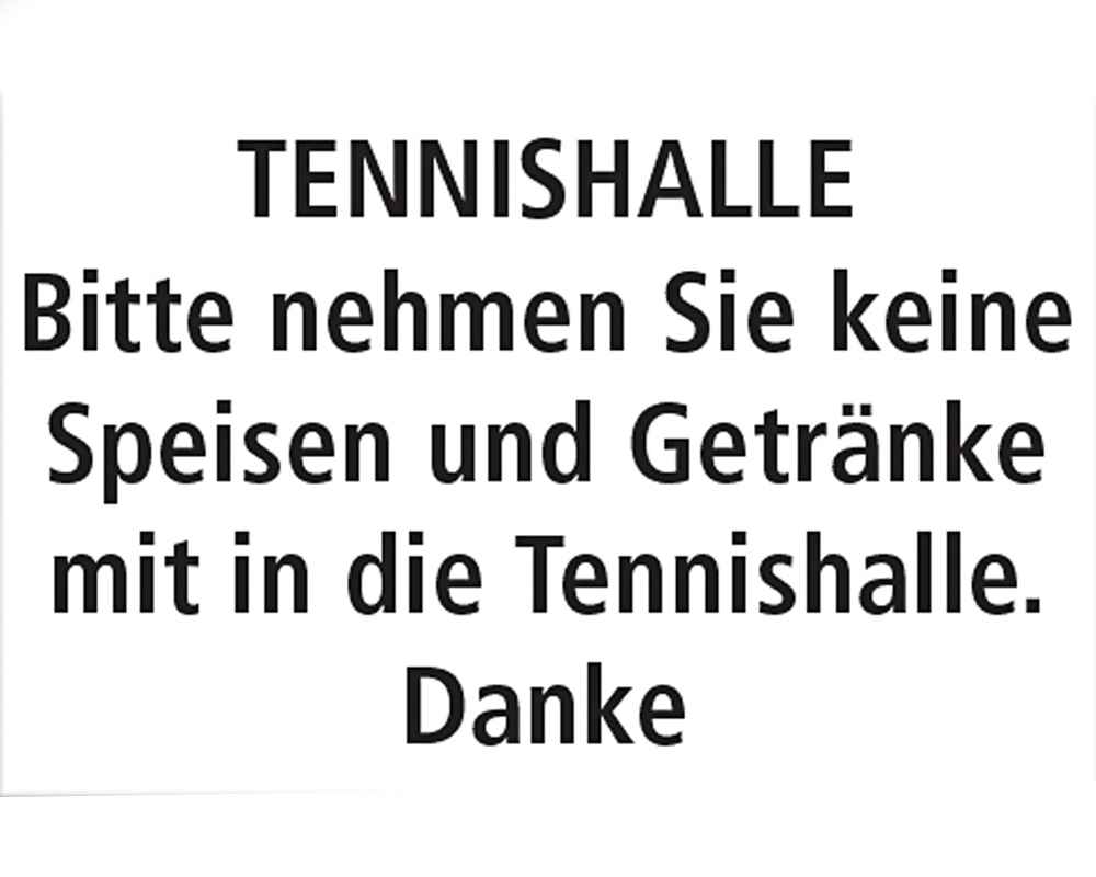 Hinweisschild Speisen & Getränke Verbot