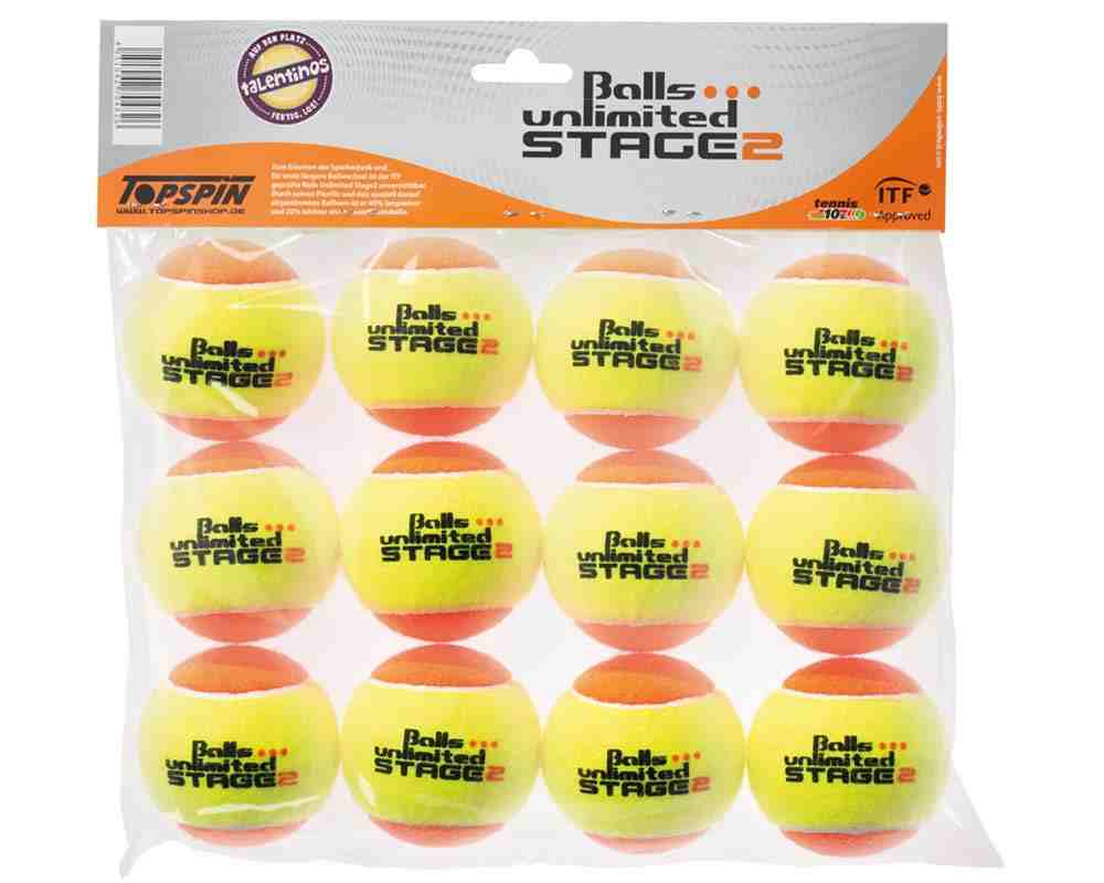 Mini Tennis Ball Unlimited Stage 2 Pack of 12