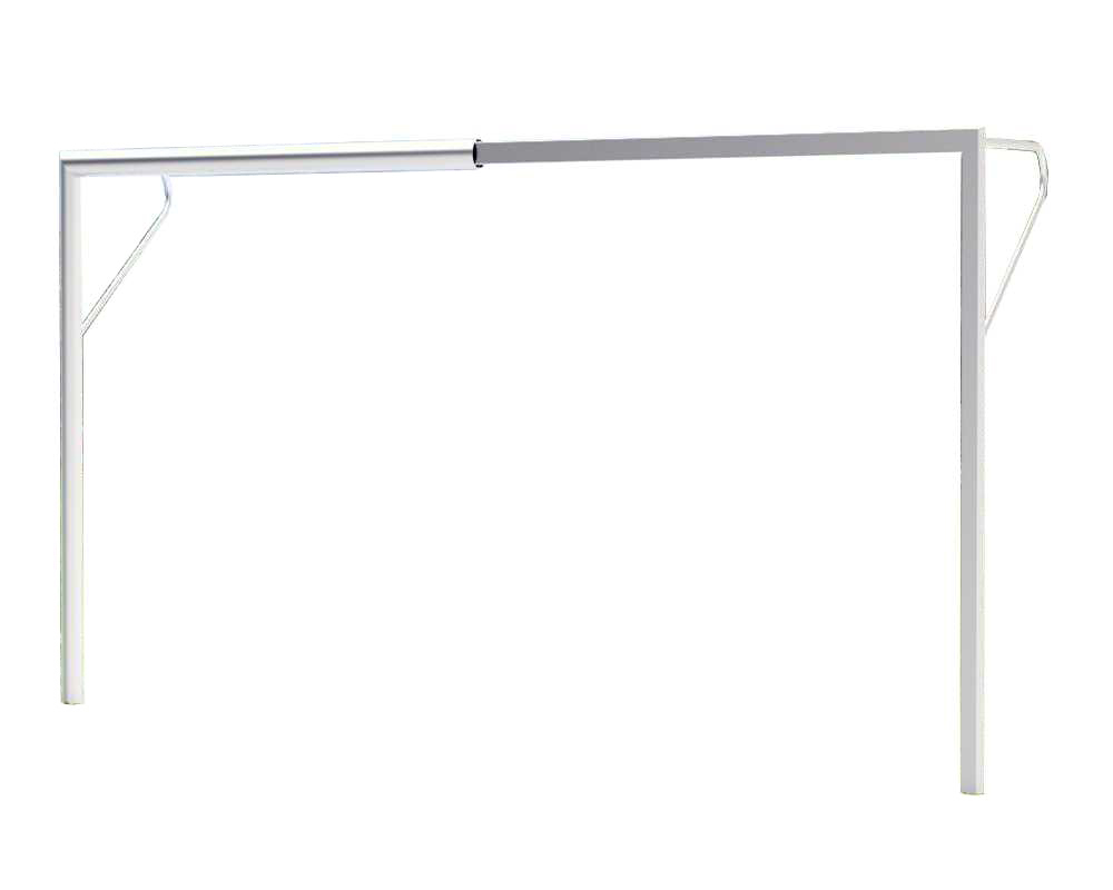 Small Soccer Goal in Ground Sleeves with Net Hoops and Welded Corners Aluminum Profile 120x100 mm