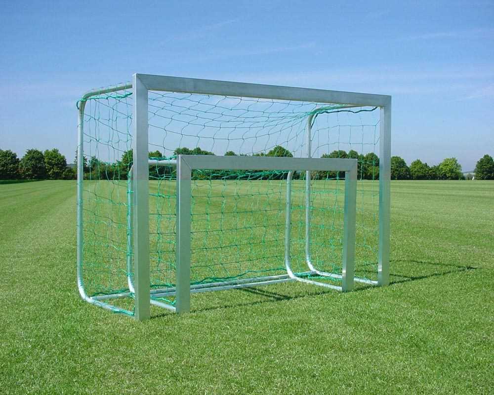 Mini Fußballtor 120x80cm Aluminium-Profil 75x40mm mit klappbaren Netzbügeln