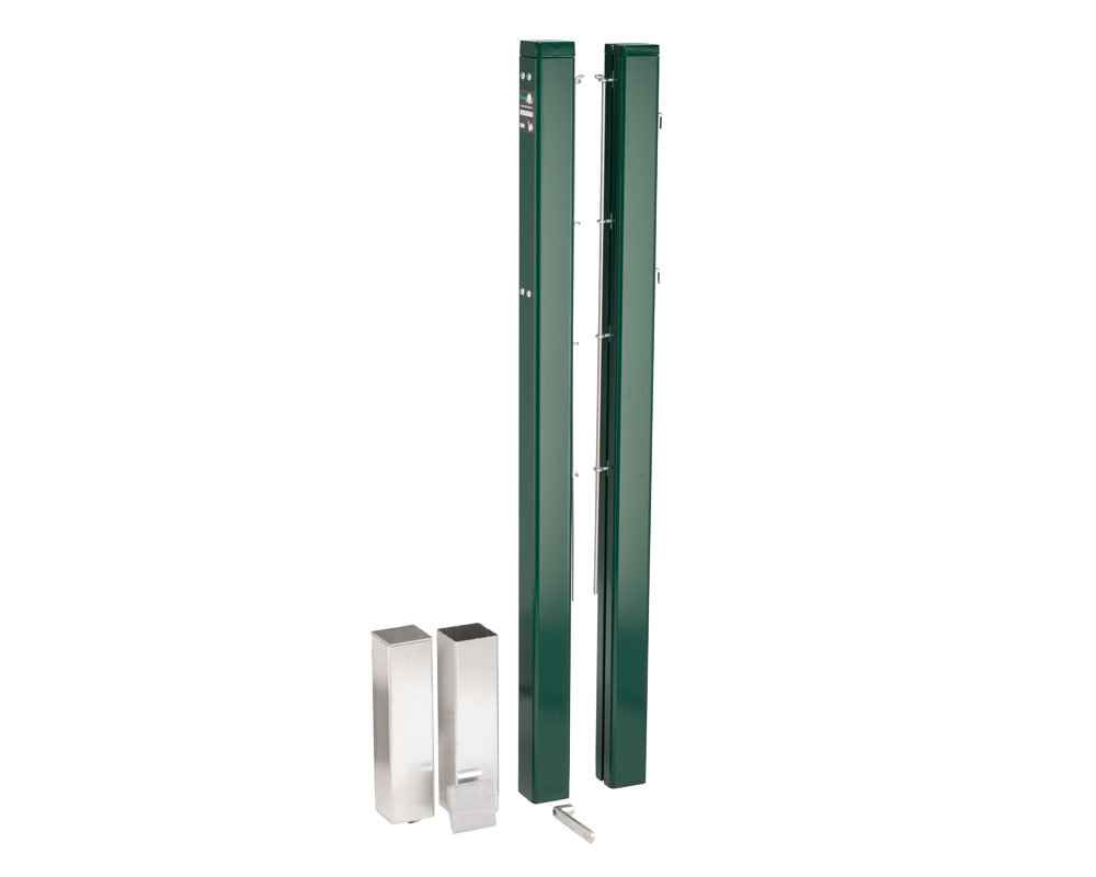 Tennis Net Posts Court Royal 80x80 mm Aluminum Green