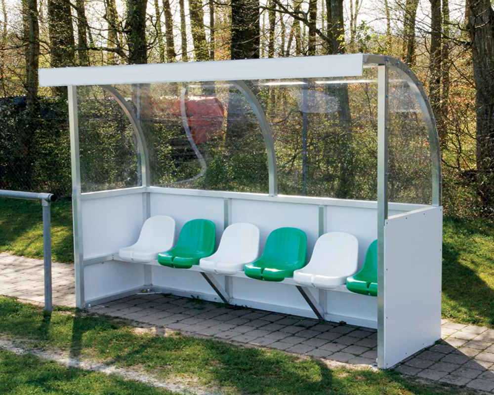 Players Dugout Champion with seats in different colors