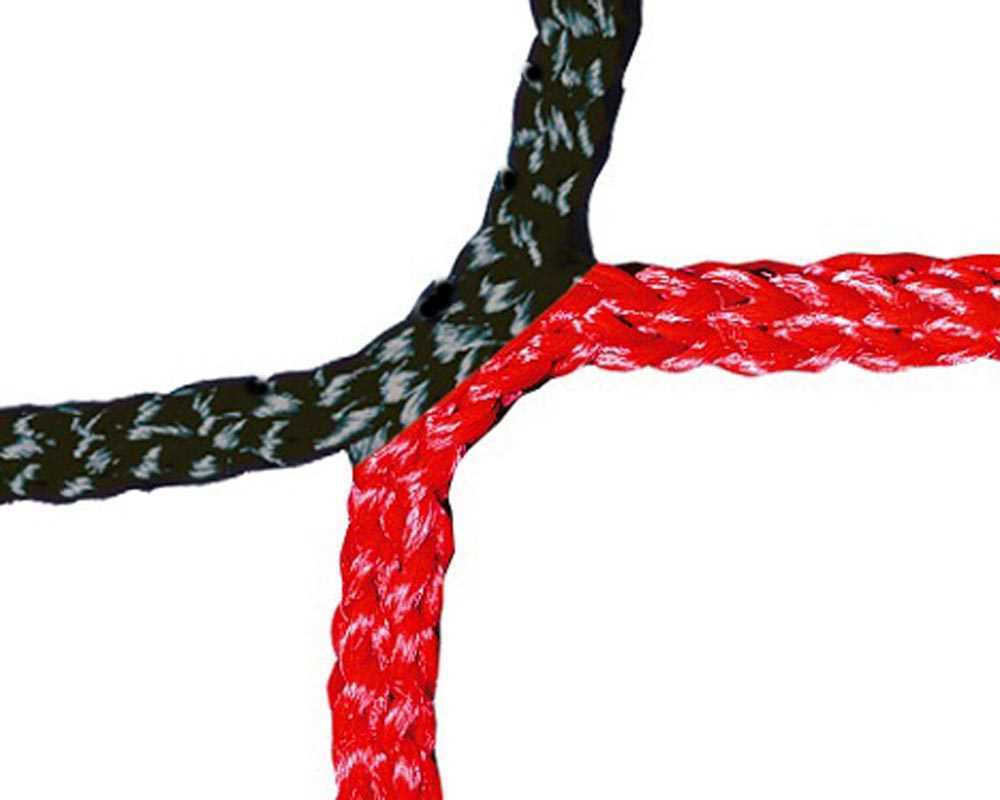 Ballfangnetze 2-farbig in Vereinsfarben Maschenweite 120mm Netzstärke 4mm