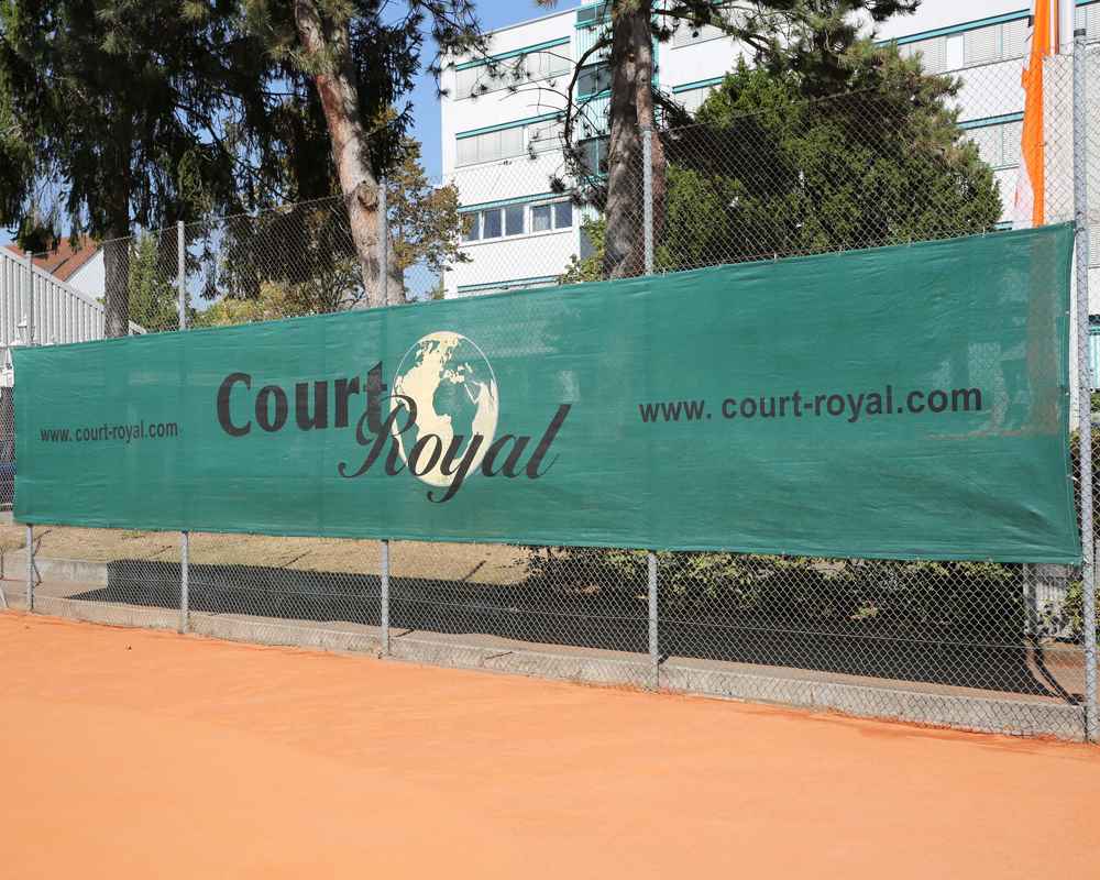 Tennisblende 12x2mmit Werbeaufdruck Court Royal