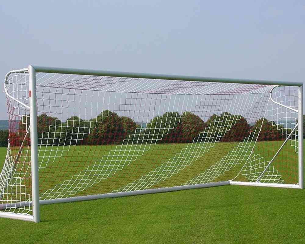 Fußball Tornetz 4mm Netzstärke 2-farbig Tortiefe 80/150cm 7,50m breit, 2,50m hoch