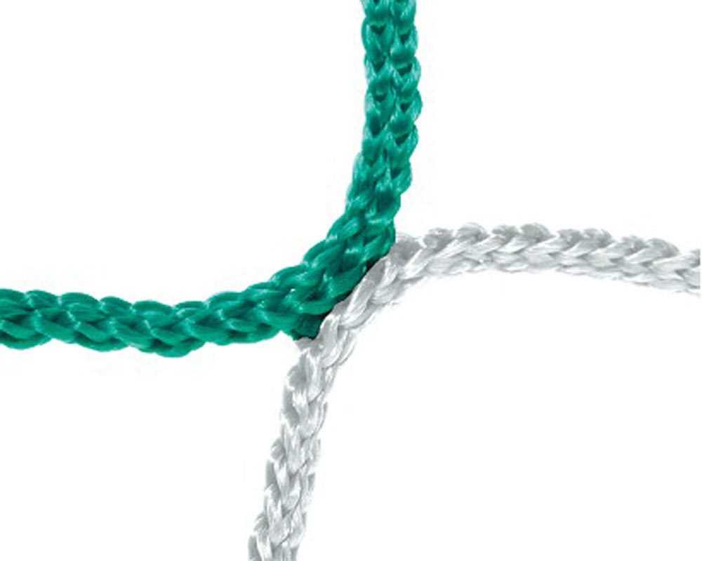 Kleinfeld-Fußball Tornetz  Tortiefe oben 80cm unten 100cm 2-farbig 3,10m breit, 2,10m hoch