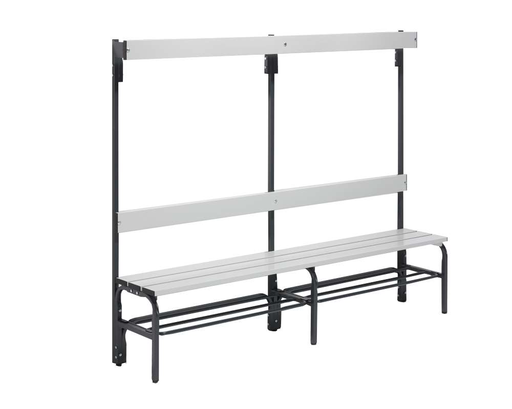 Changing bench one sided with Backrest Seat Aluminium