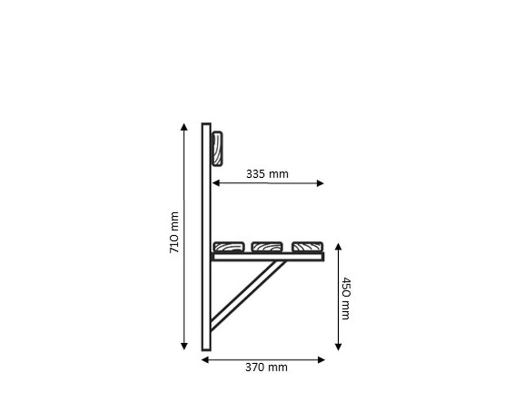 Changing bench for wall mounting Seat Aluminium