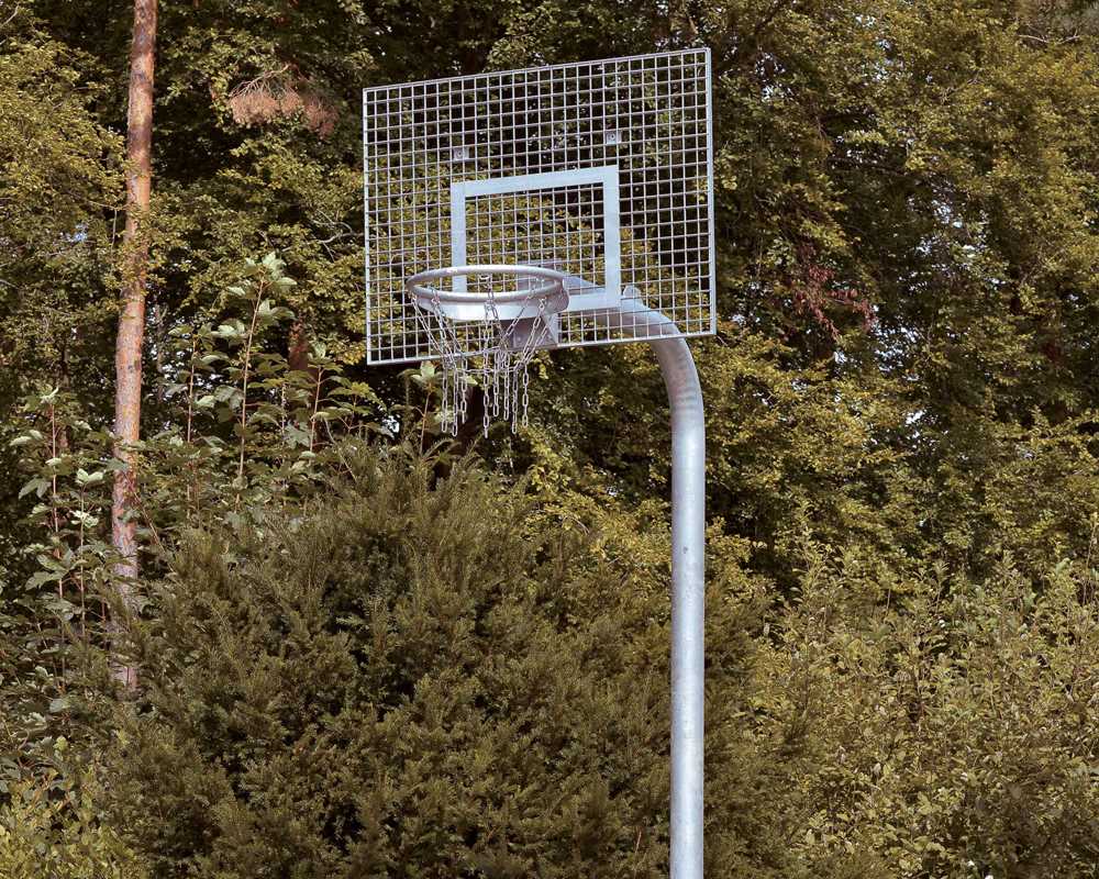 Basketballanlage Court Royal Heavy Duty mit Gitterrost-Zielbrett