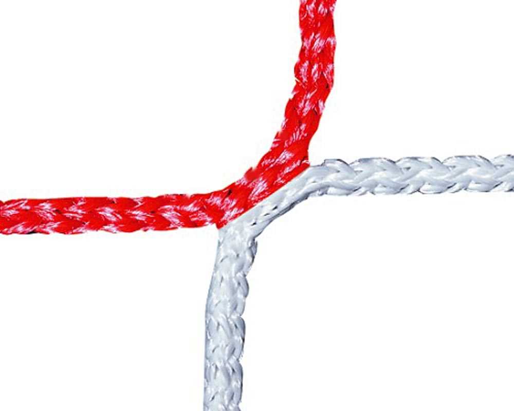 Fußball Tornetz 4mm Netzstärke 2-farbig Tortiefe 80/200cm 7,50m breit, 2,50m hoch