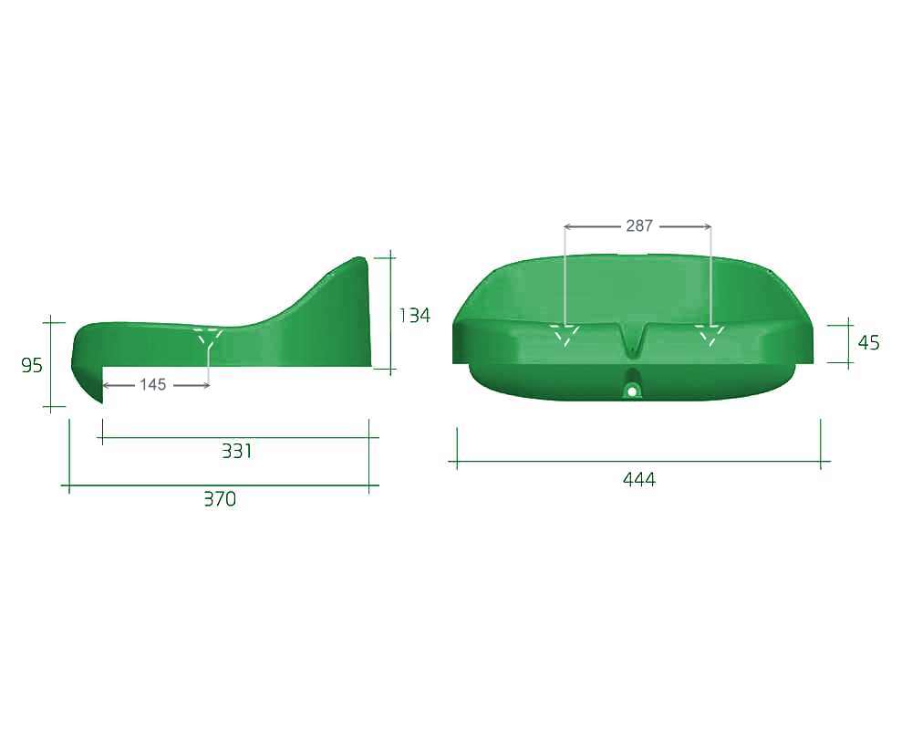 Sports Stadium Shell Seats Compact green RAL 6017