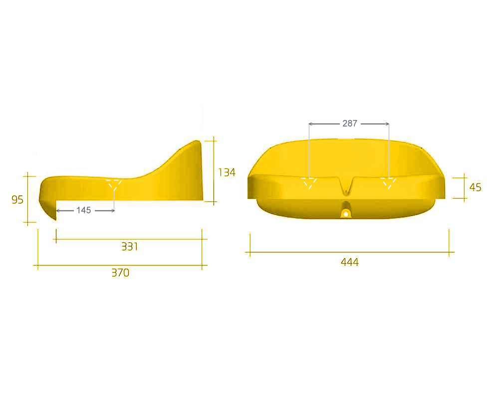 Sports Stadium Shell Seats Compact yellow RAL 1018