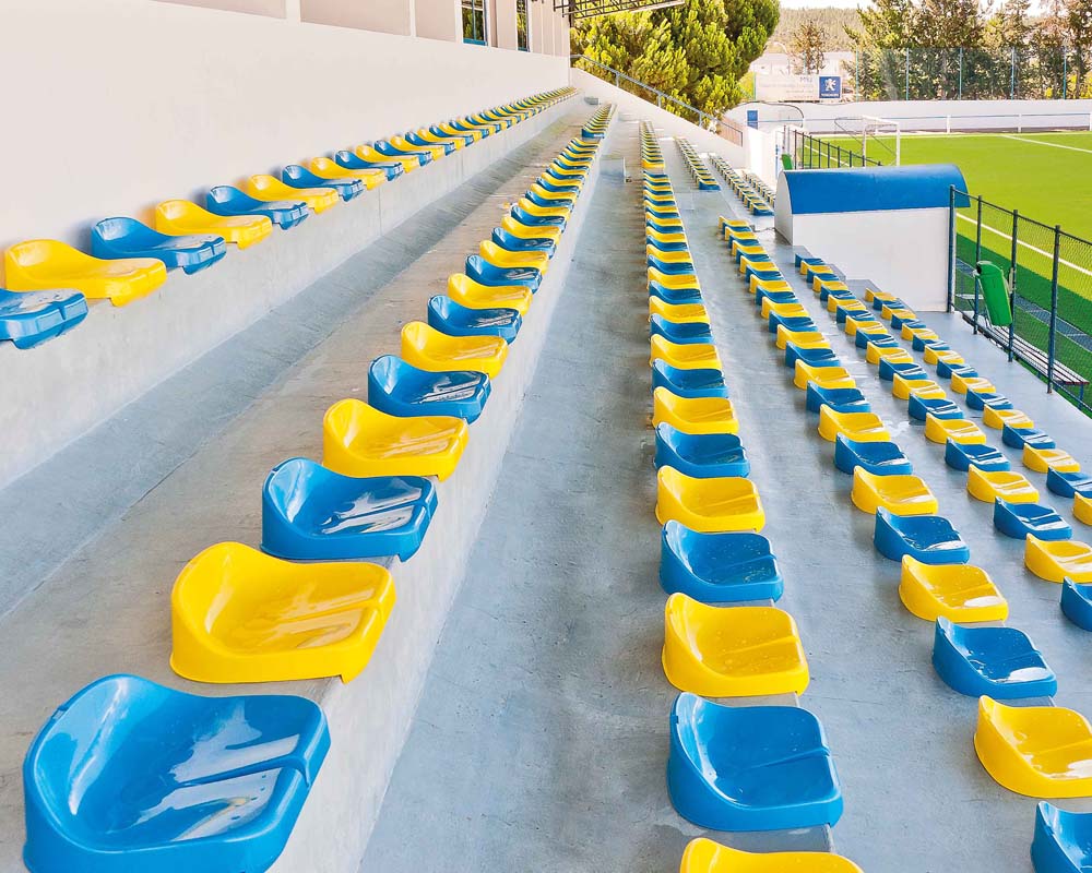 Sports Stadium Shell Seats Compact yellow RAL 1018