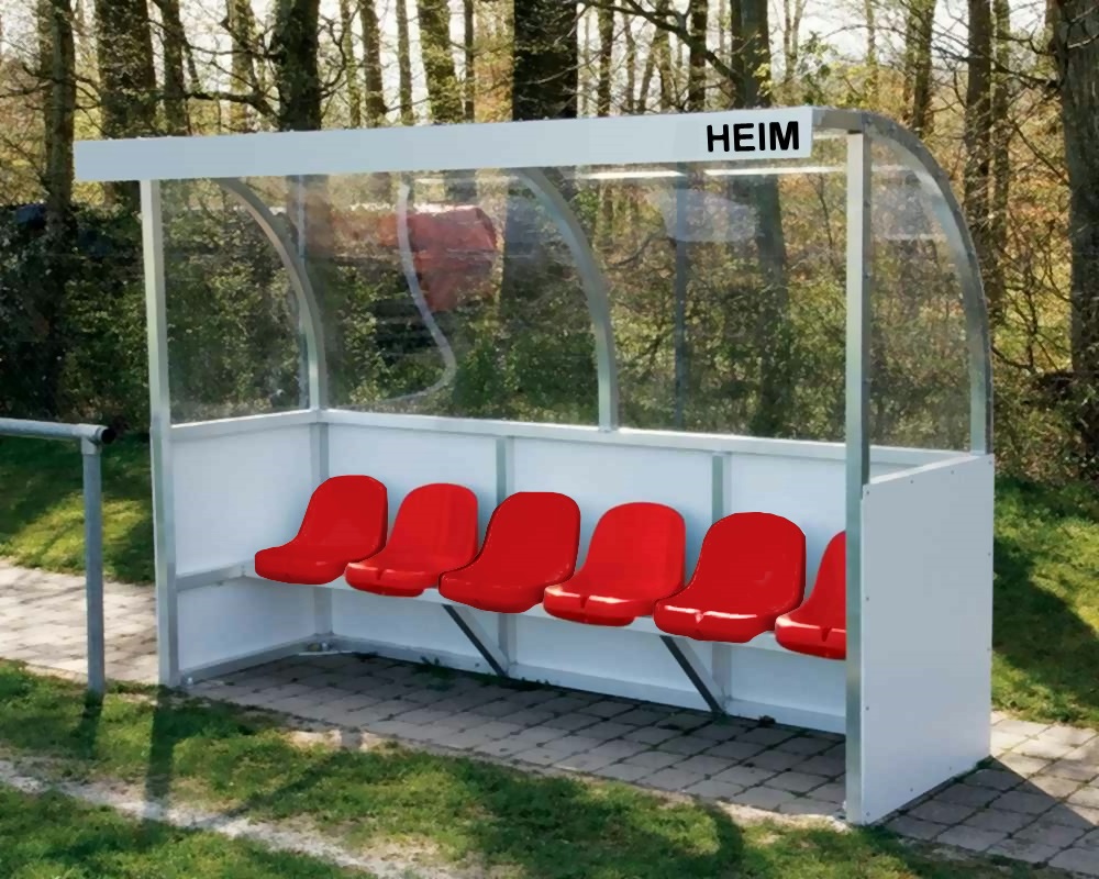 Spielerkabine Champion mit Sitzschalen