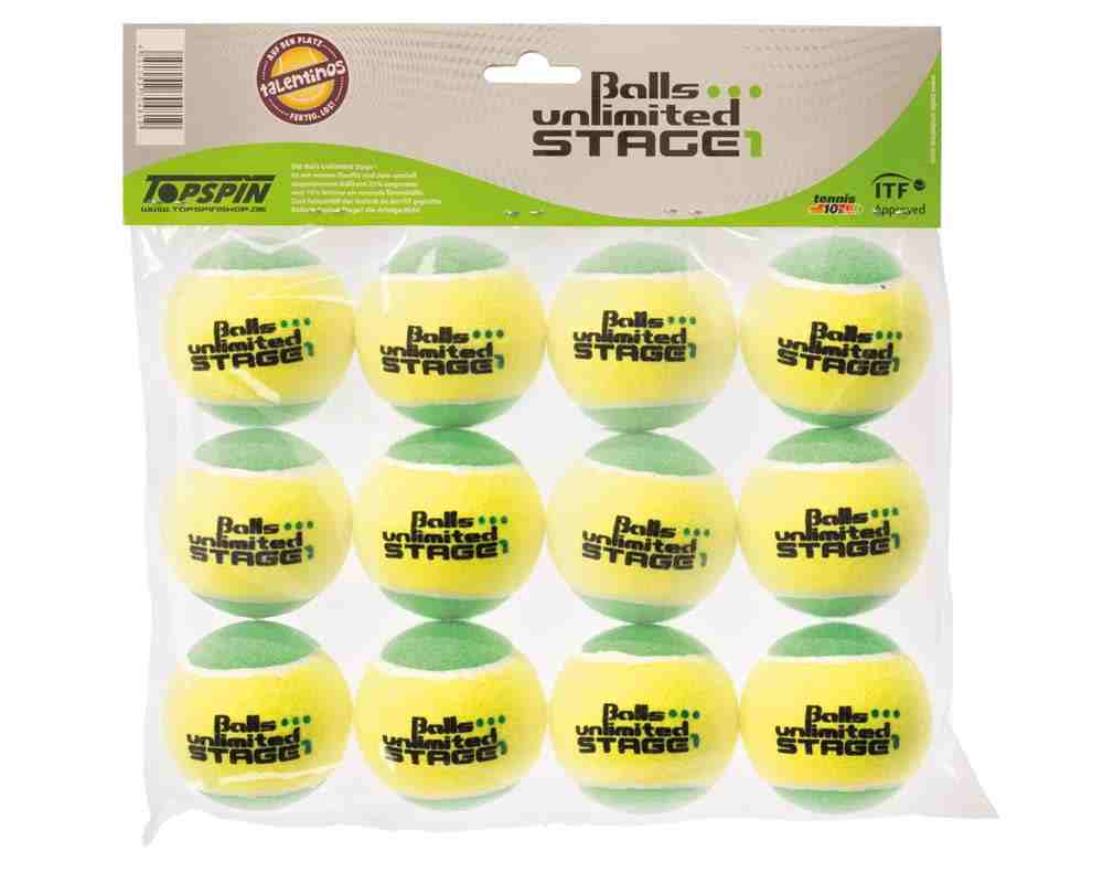 Mini Tennis Ball Unlimited Stage 1 Pack of 12