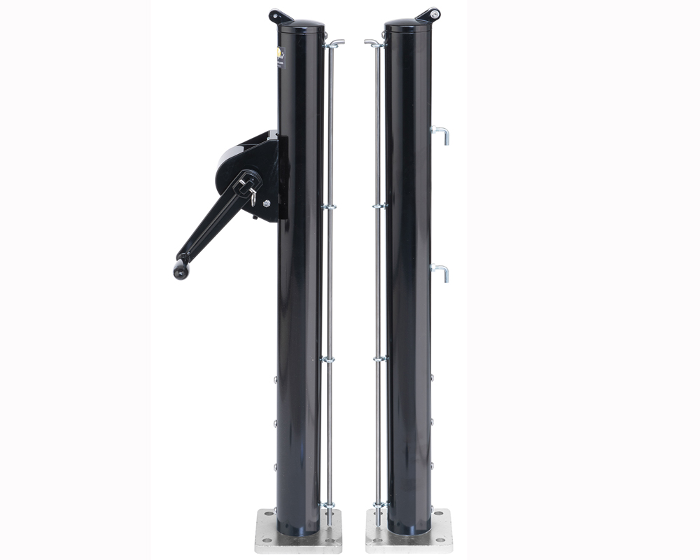 Pickleball Netzpfosten Court Royal 73 mm mit Platte