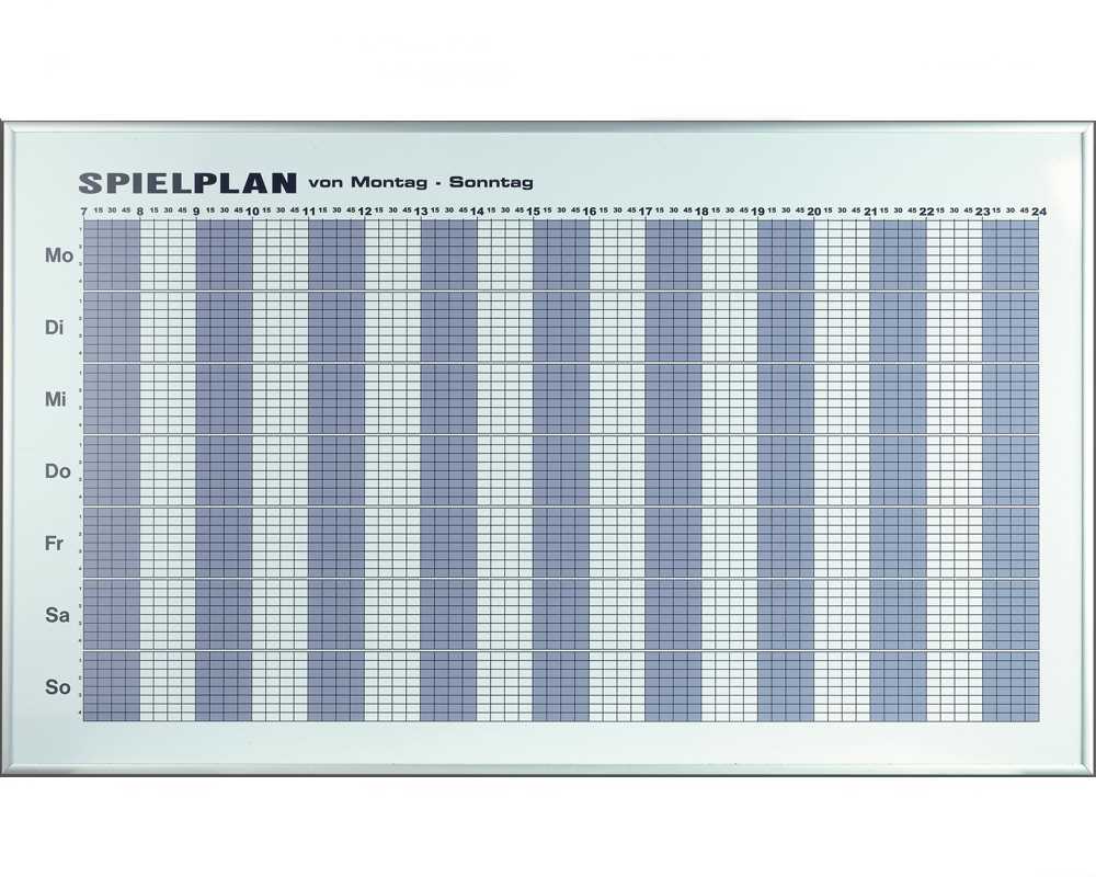 Weekly Information Plan for Tennis Courts